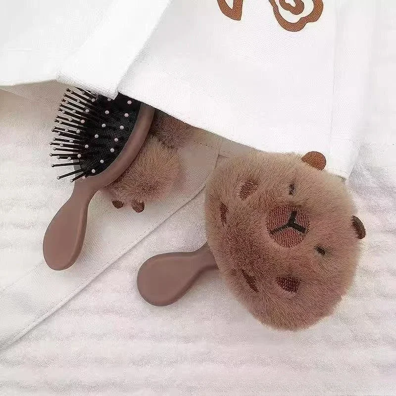 1-10PCS Cute Capybara Air Cushion Hair Brush Portable Mini Head Massage Comb Student Travel Fluffy Airbag Hair Comb Styling Tool