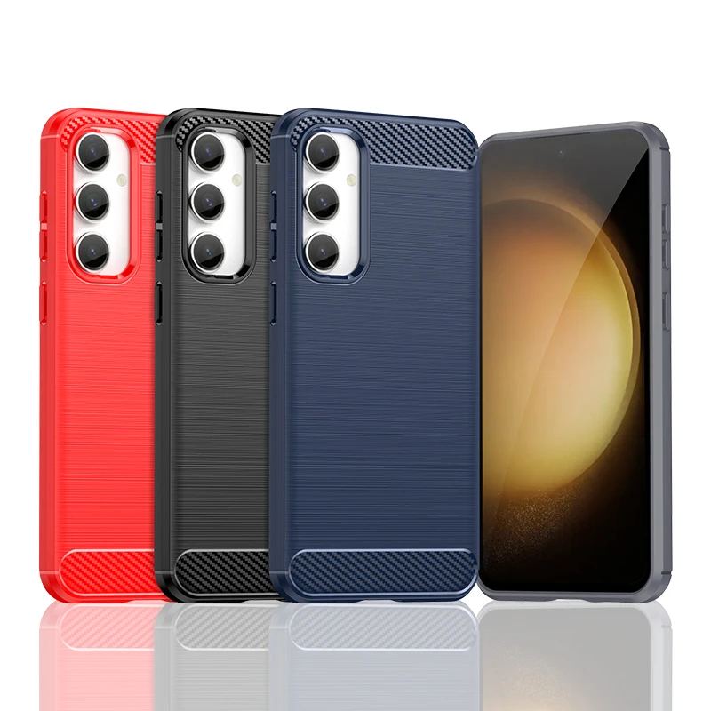 Per Samsung Galaxy S23 Fe Cover Cover Antiurto Custodia Per Telefono Tpu Spazzolata Di Lusso Originale Samsung Galaxy S23 Fe S23 Plus S23 Ultra