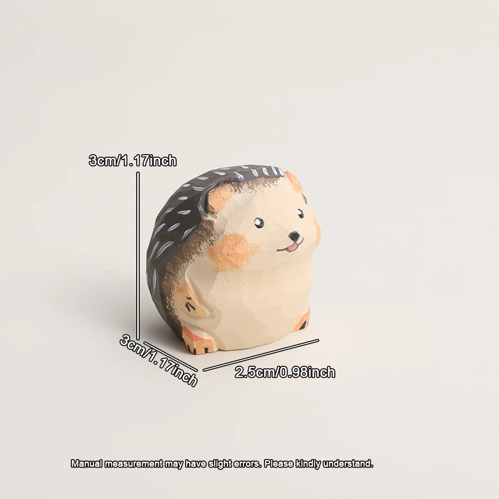 Handcrafted wood carving Home decorations desk accessories room decor Handmade Hedgehog Statue Hand-carved room decor Hedgehog