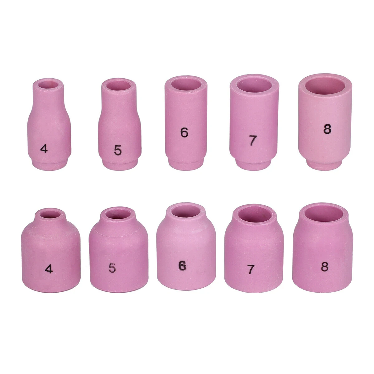 55pcs TIG Welding Torch Accessories Kit Stubby Alumina Nozzle Stubby Gas Lens for TIG WP-17/18/26 Welding Equipment 5