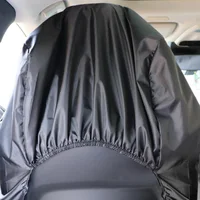 Car Black Seat Cover Repair Pull Cargo Waterproof Antifouling Dust Covers Steering Wheel Protective Cover Universal Boot Car Mat 5