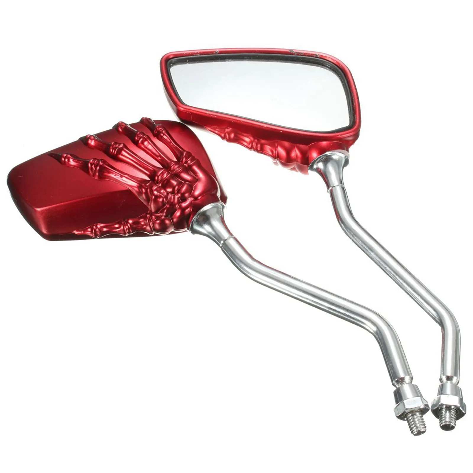 

1 Pair Of Skeleton Hand Motorcycle Rear View Mirrors Rearview Mirrors For Electric Bike Scooter Handlebar Mounted Side Mirror