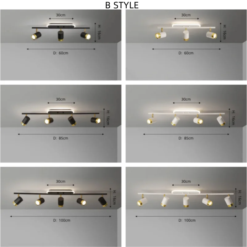 Description Picture 4 of itemModern LED ceiling lights tracks living rooms miscellaneous rooms clothing stores chandeliers home decoration lighting fixtures