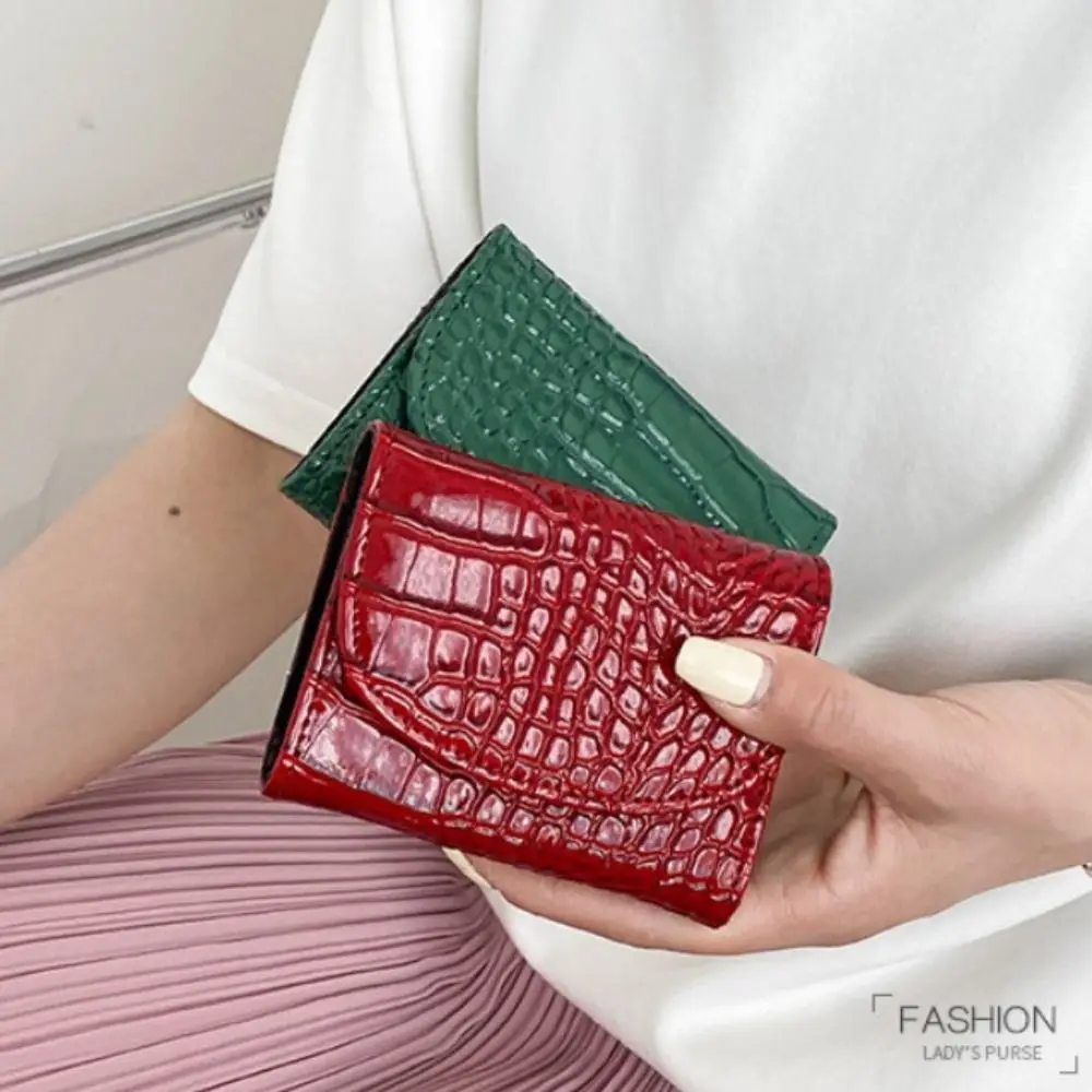 

Multi-card Short Wallet Fashion Multifunction PU Leather Clutch Bag Solid Color Card Holder Women