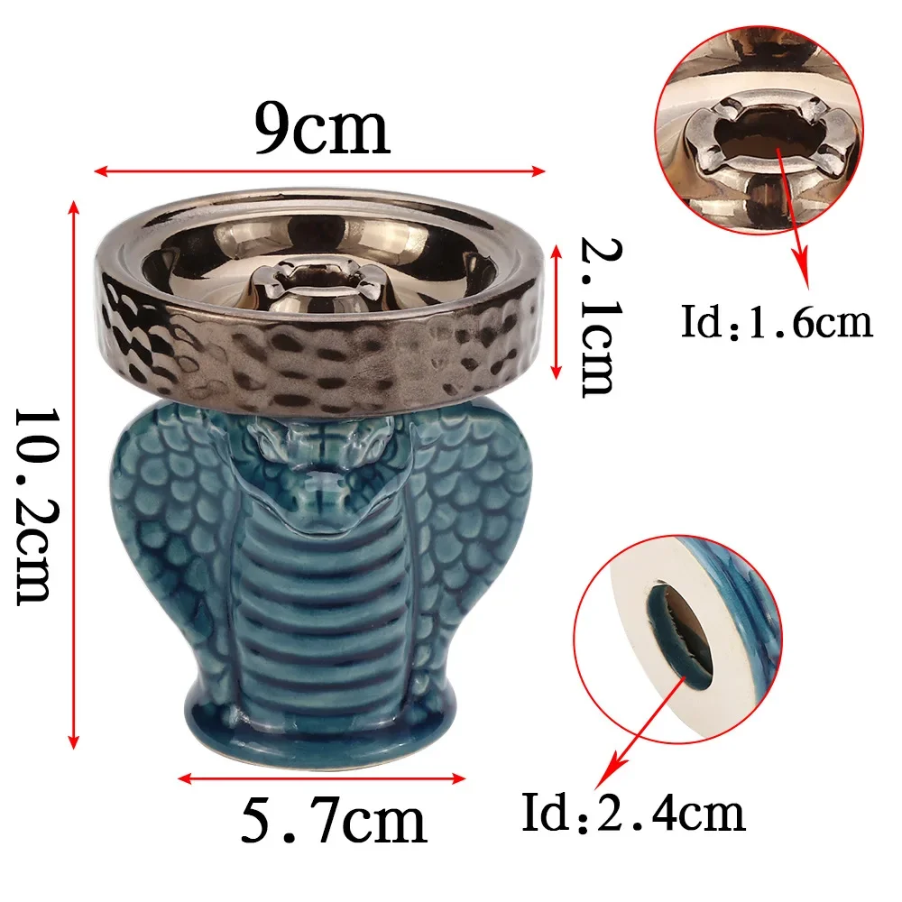 Cobra Shape Arab Shisha Hookah Bowl Ceramic Hookah Shisha Flavor Bowl Nargile Sheesha Narguile Chicha