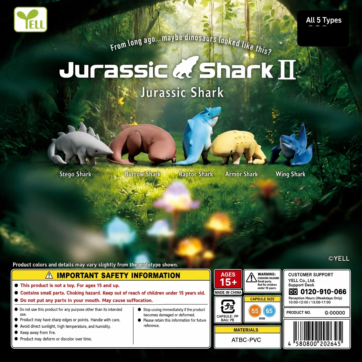 Yell Capsule Toys Dinosaur Shark Miniature Desk Ornament Collection – Unique Figurine Decor and Birthday Gift