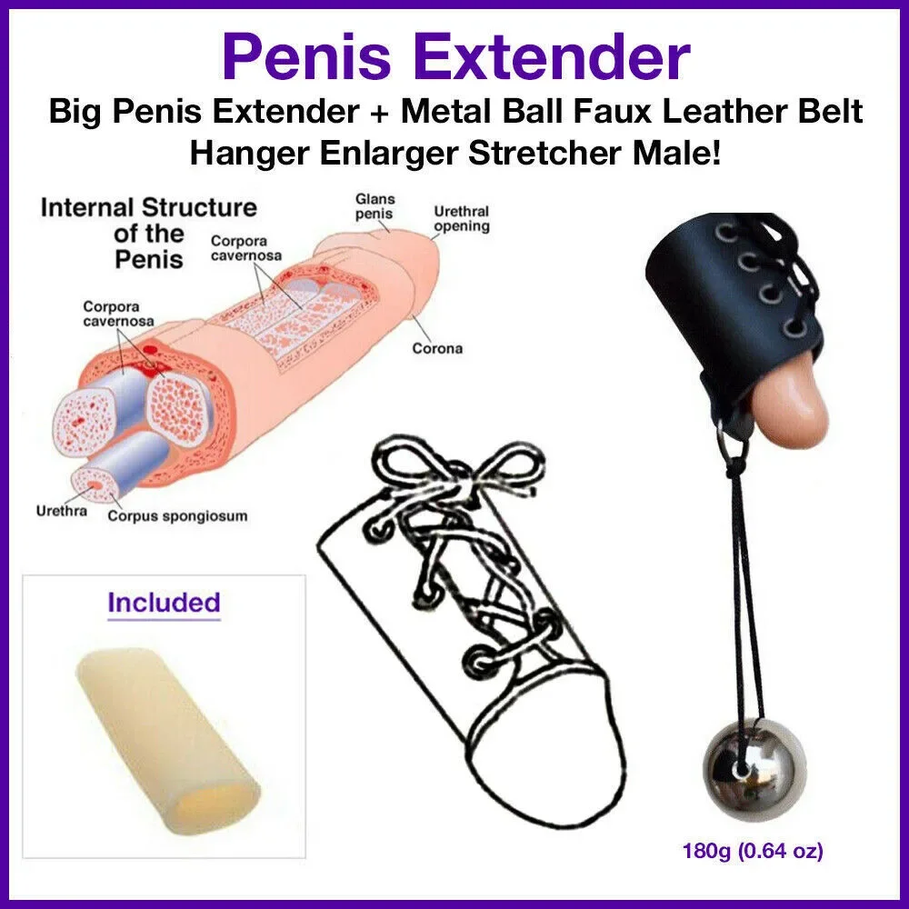 Adjustable Penis Pure Physical Penile Exerciser Metal Ball Cock Growth Enlarger Stretcher Enlargerment Device Sex Toys for Men