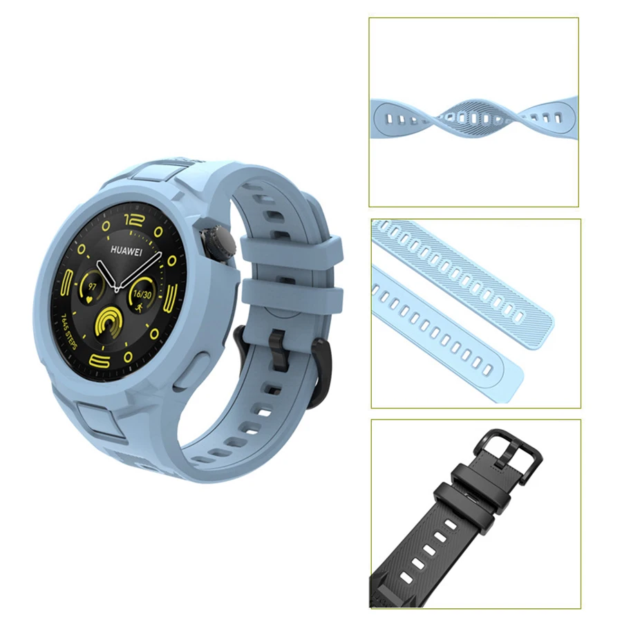 High-Quality Silicone Watchband Strap with Full Case