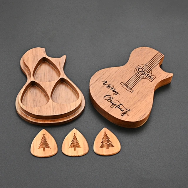 Boîte de choix de guitare en bois Organisateur de choix de guitare Boîte de  support de médiator - AliExpress