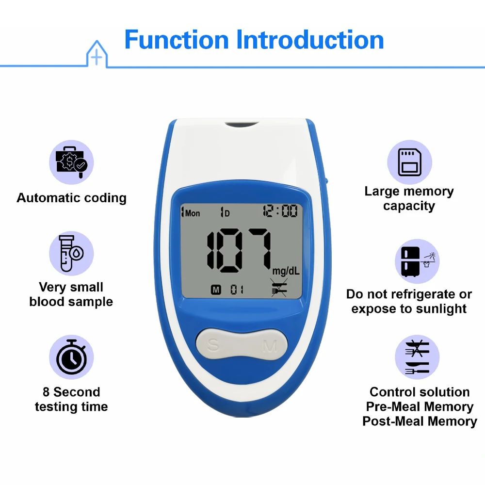 Blood Glucose Meter GLM-79 Glucometer Kit Code Free Diabetes Test 25/100 pcs Strips With Lancets Medical Blood Sugar Mg/mmol blood glucose monitor,blood glucose strips,blood test meter,blood test strips,medical blood test kit,blood glucose lancets