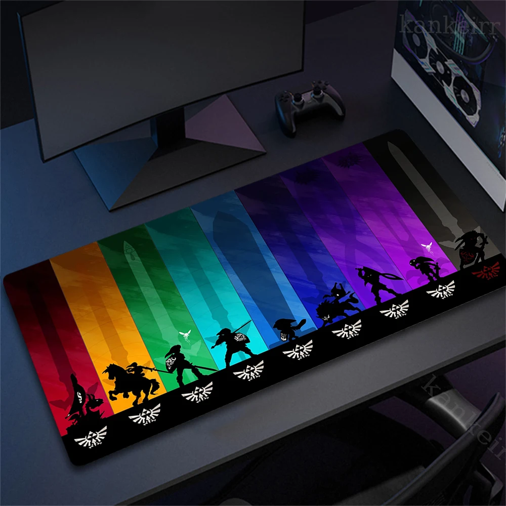 Mouse Pad Xxl Pc Gamer Anime Zelda Mousepad Cabinet Desk Mat Keyboard Carpet Anti-slip Expansion pad Computer Gaming Accessories