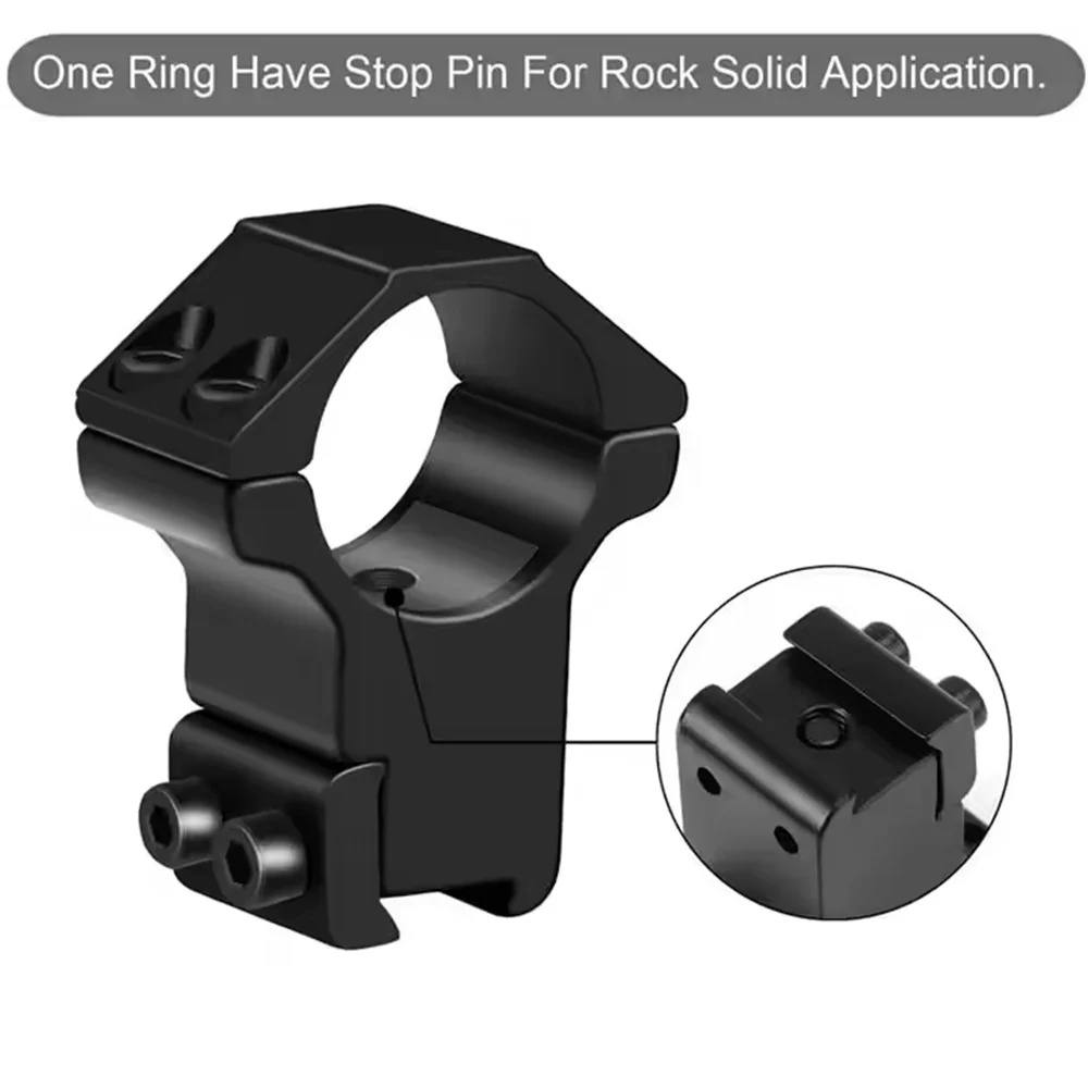 2Pcs Hunting Riflescope Mounts for Dia 25.4mm 30mm Pipe Scopes 11mm Dovetail 20mm Picatinny Rail Mounted Tactical Sights Mounts