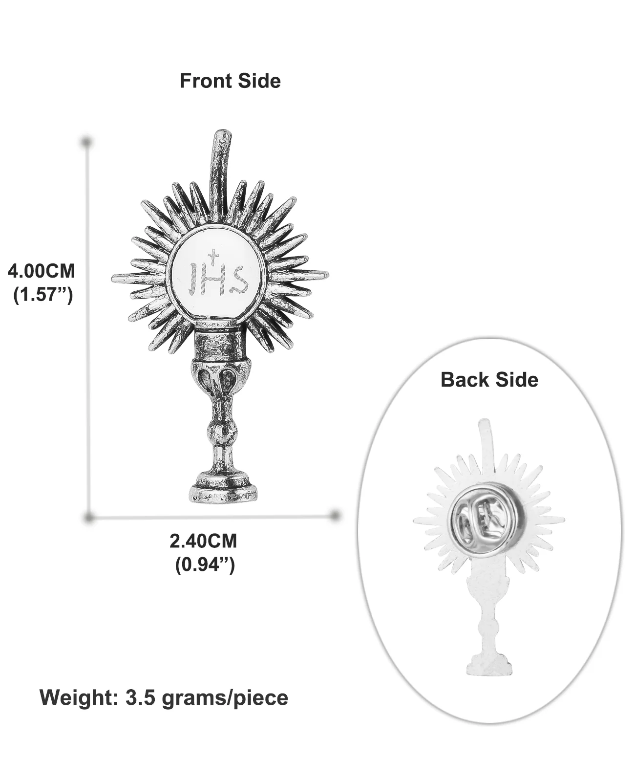 Diyalo 5 Teile/los Religiöse Heilige Kommunion JHS Christogramm Heilige Eucharistie Kelch Pins Broschen Schmuck Sacraments Taufe Geschenke – Detail 1