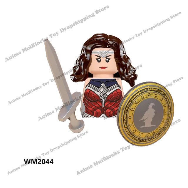 Movie Batman The Joker Harley Quinn Wonder Woman mini action toy figures building blocks Assemble bricks kid gifts WM6080 WM6100 WM2044