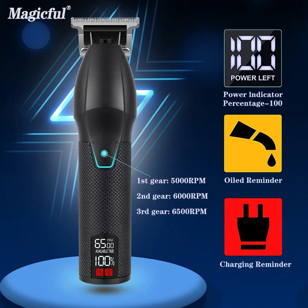 

Detaill Trimmer Professional Hair Clipper Electric Hair Trimmer Barber Shaver Trimmer Beard 0mm Hair Cutting Machine for men