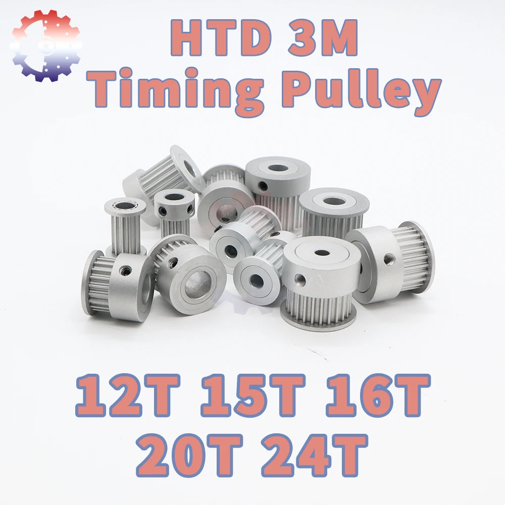 Leloo Lcuihong-puleggia Cinghia distribuzione 16 Denti HTD 5M Puleggia sincrona, Foro 5/6 / 6.35/7/8/10 / 12 mm, Larghezza 15 / 20mm, HTD5M Timing Belts Ruota 16teeth 16t Flessibile e Durevole