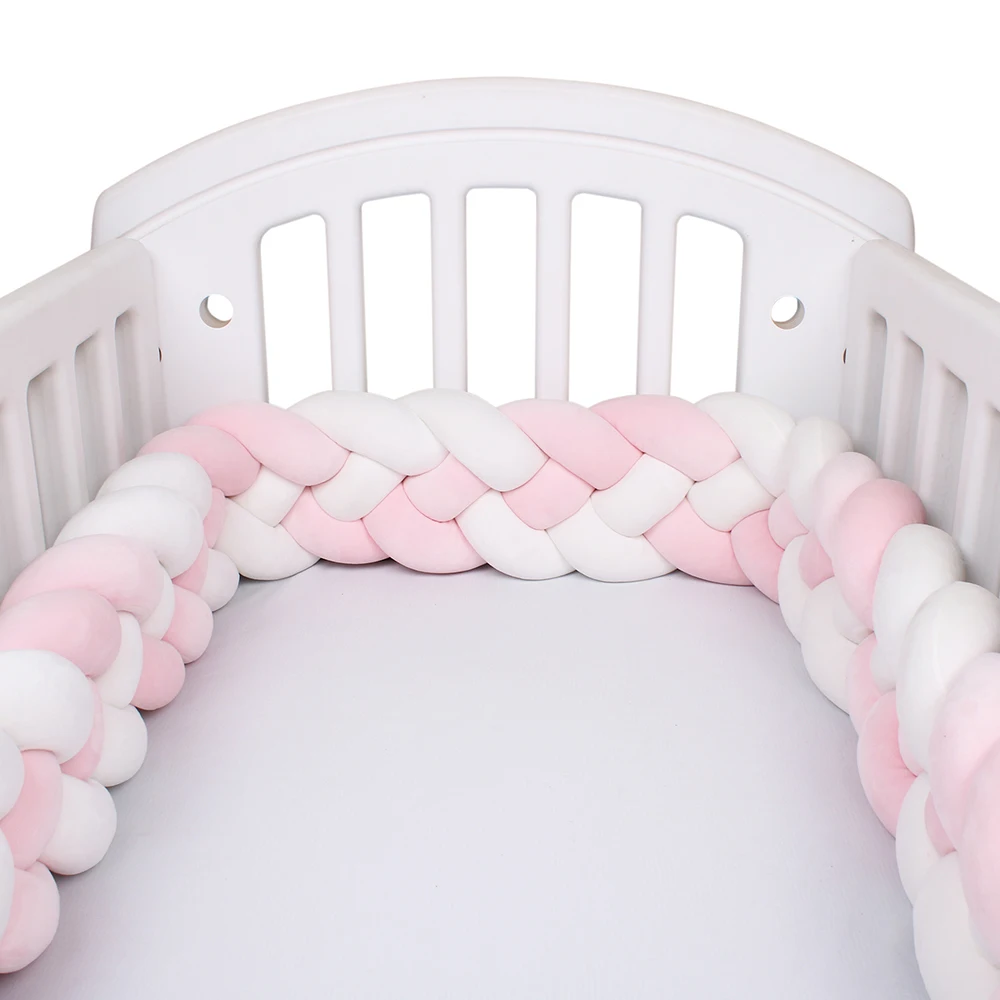 Widen Braided Crib Bumper Boy Girl Bumpers For Baby Bed Organizer Cot Protector Newborn Bed Accessories Room Decor Gift crib bumper