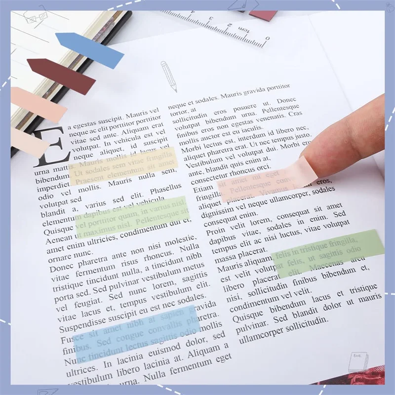 Index Tabs Flags for Annotating Books, Transparent Writable Book Markers Page Flags for Reading, Page Tabs for School Office 4
