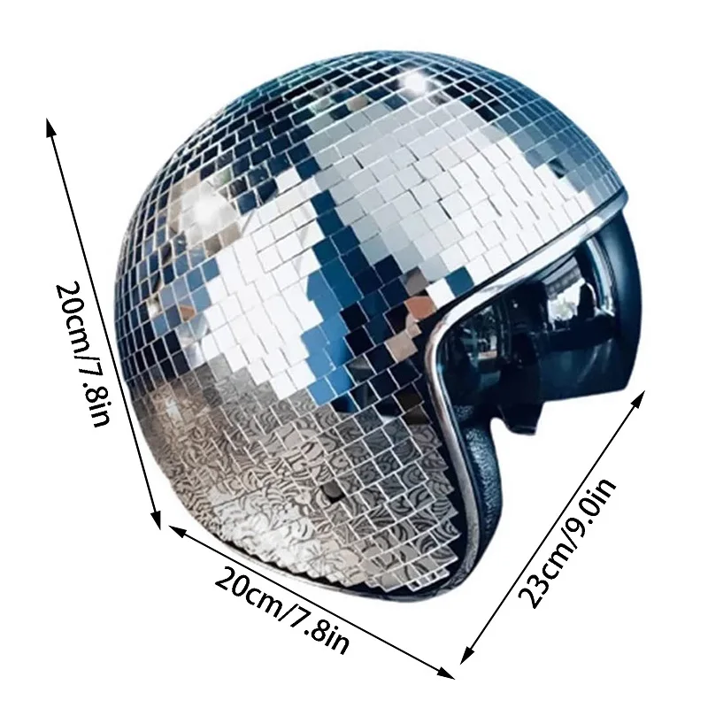 Disco Ball Helm Spiegel Glas Glitter Klassische Party DJ Bar Zimmer  Ornamente Amerikanischen Retro Kunst Disco