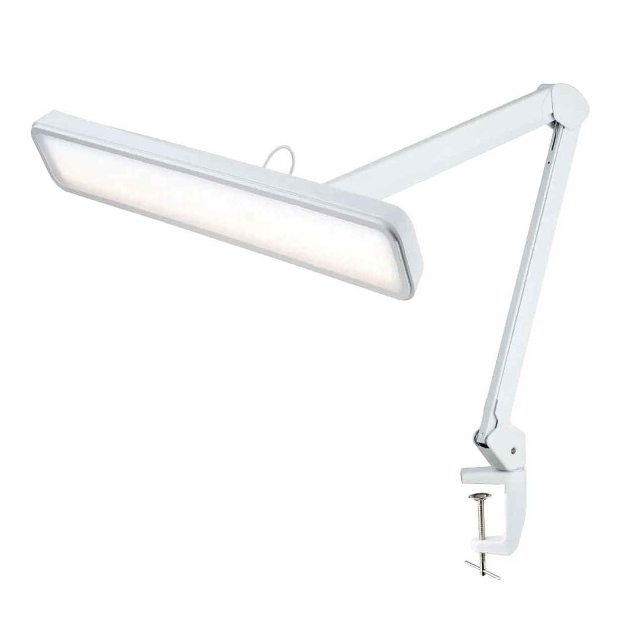 30W LED 클립형 작업등 5600-6000K CCT 조절 가능 5단계 디밍 보석 제작용 금속 암 2500lm 눈 보호 램프