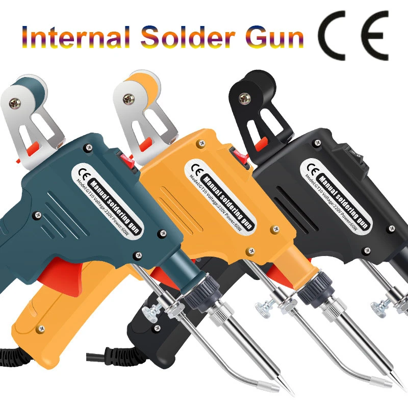 Automatic Tining Soldering Iron Gun 60W Internal Manual Solder Long