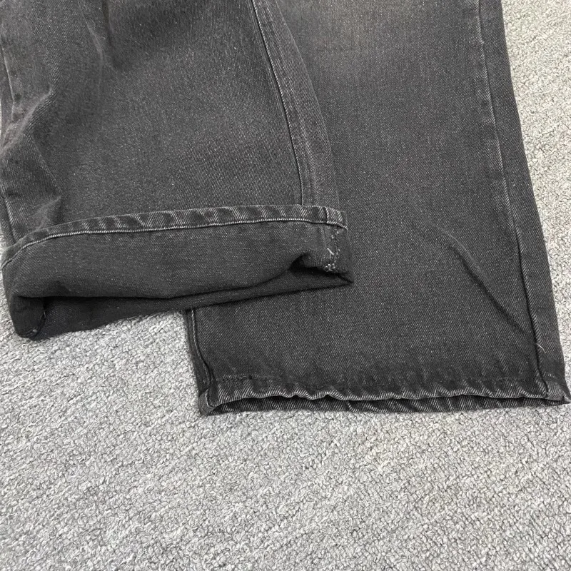 Y/project Retro Washed Distressed Embroidery Patch Logo Straight Loose Jeans Men Women High Quality Hip Hop Fitting Ripped Pants 6
