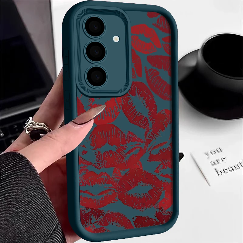 Red Lips Pattern Soft Phone Case Cover