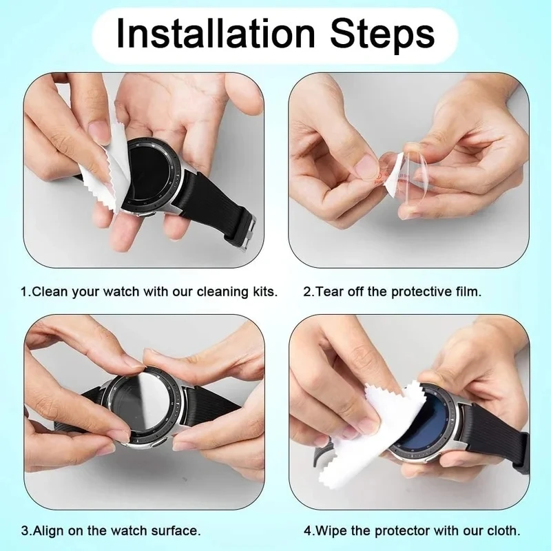 Hydrogel Screen Protector 5Pcs For Samsung Galaxy Watch 3 4 5 6 40mm 41mm 42mm 44mm 45mm 46mm