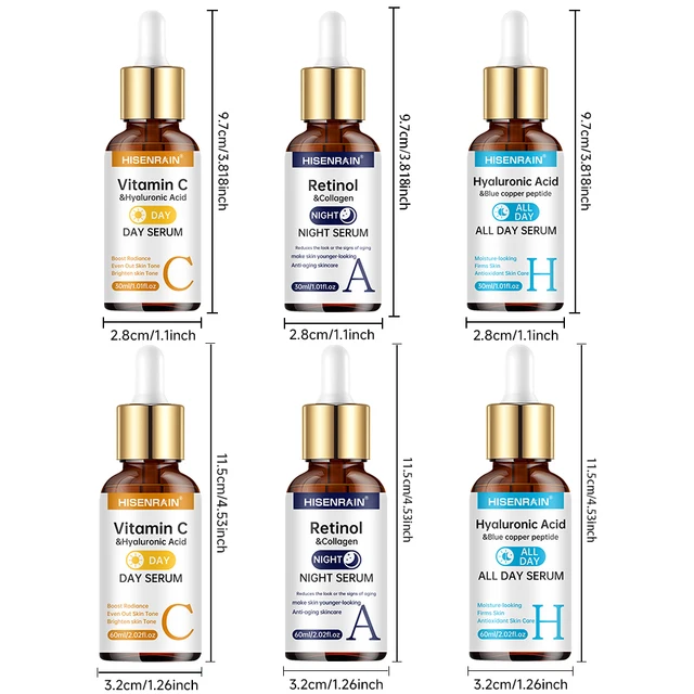 HISENRAIN Vitamin C, Retinol & Hyaluronic Serum Duo 4