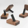 Self-adhesive Solid Wooden Hook Walnut Key Decorative Towel Holder Hook Door Hanger Wall Coat Rack Kitchen Bathroom Organizer 6