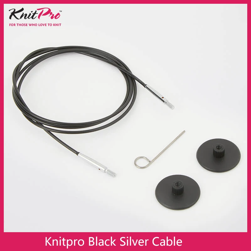 KnitPro Interchangeable Knitting Needle Cable Color Black