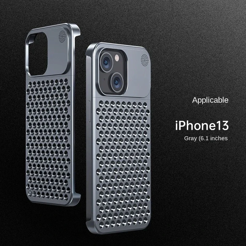 

Aroma Aluminum Alloy Iphone 13 Pro Max Case For Iphone 12 13 14 15 Pro Case Hollow Heat Dissipation Anti-fall Suitable For Apple