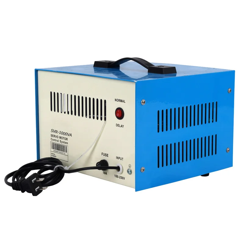 좋은 할인 1KVA 단상 자동 전압 안정기 서보 제어 AVR PC 냉장고 에어컨 220V AC 전류