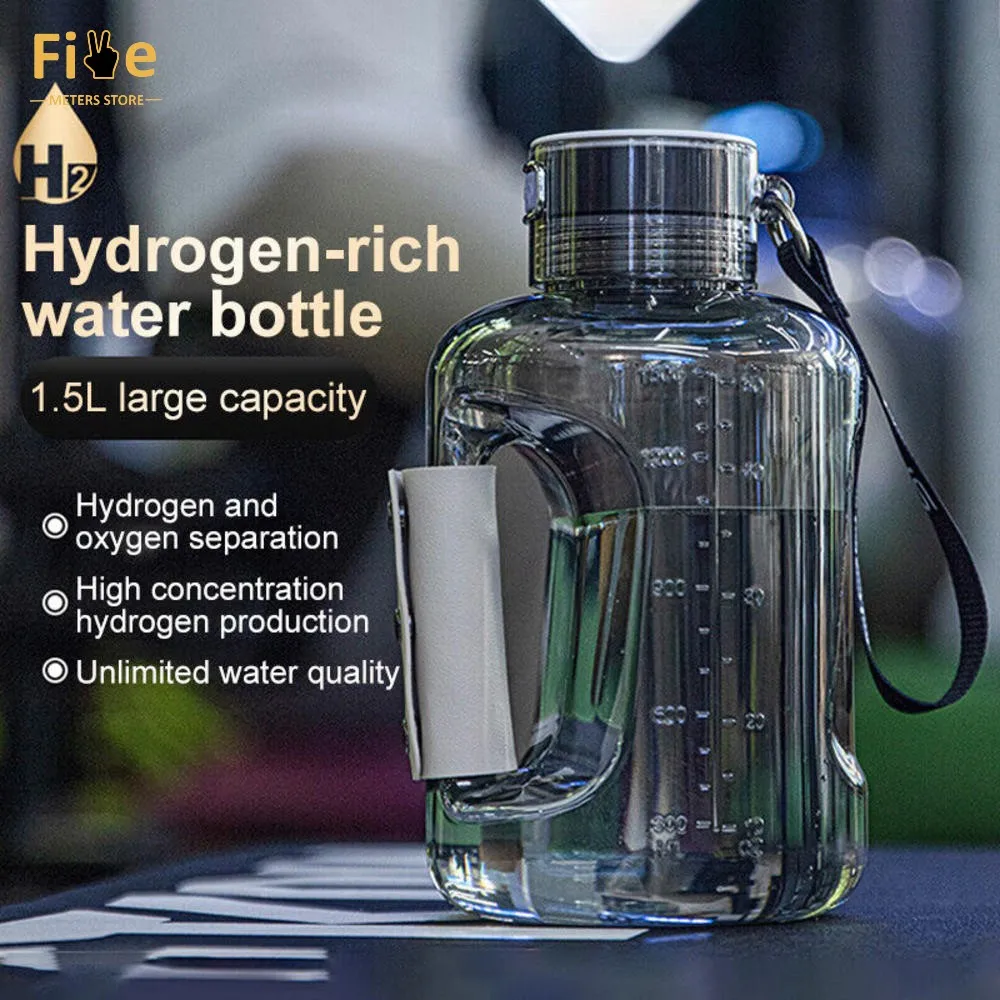 

1.5l Large Capacity Sports Water Bottle Long Time Working Portable Hydrogen Water Generator Water Filter 1200ppb-2400ppb
