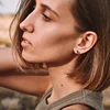 Men Stud Earring,Triangle Pierced Crystal Zircon Stud Earrings,Stainless Steel Tiny Minimalist Studs for Mens Women Jewelry 6