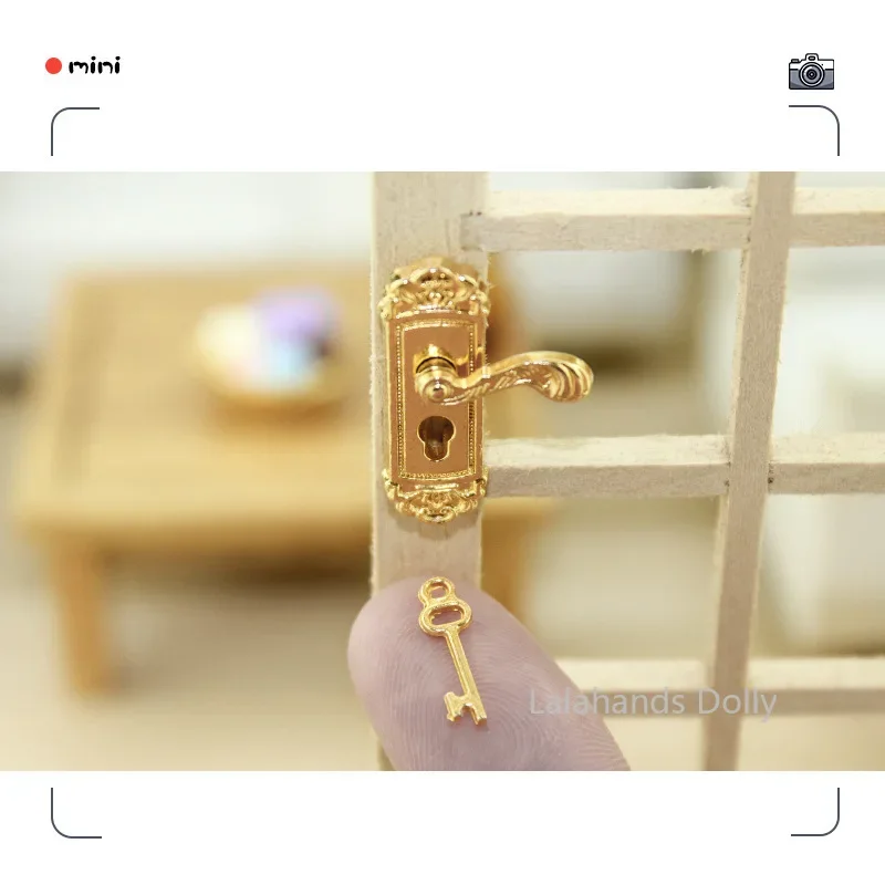 1:12 OB11Dollhouse Mini Decoration Retro Door Lock Mini Food Play Scene Model Accessories