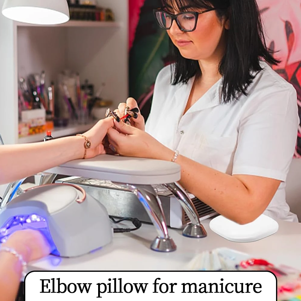 Square Microfiber Leather Nail Arm Rest Professional Non-Slip Nail Technician Arm Rest Pillow Cushion Salon Manicure Elbow Pad nail arm rest