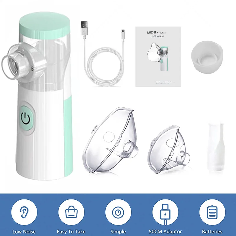 Portable Mesh Nebulizer Humidifier Medical Silent Handheld Asthma Inhaler Atomizer Children Health Care Oximeter Mini