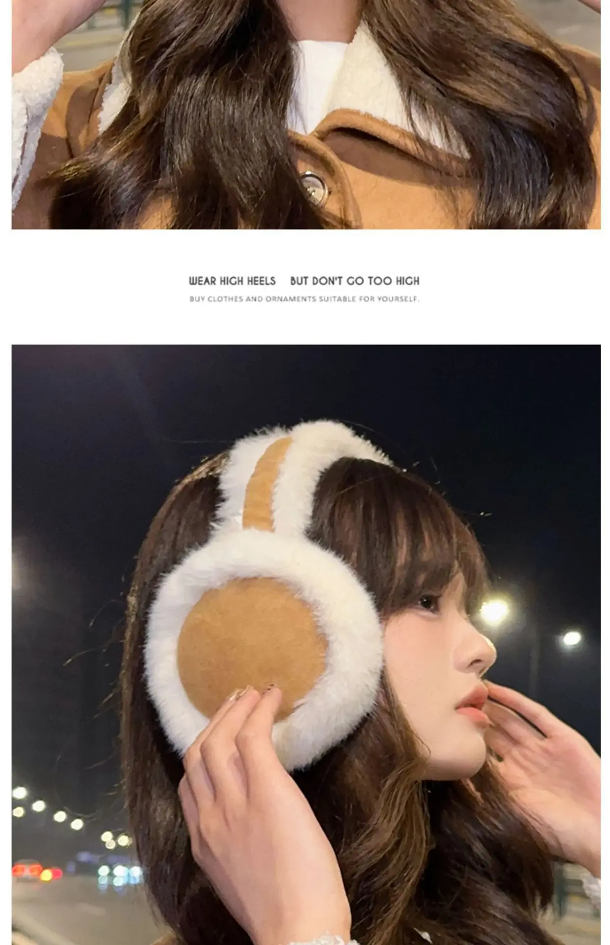 Soft Plush Ear Keep Warmer Winter Thicken Fluffy Plush Earmuffs Solid Fashion Outdoor Earflap Protection Foldable Ear Cover