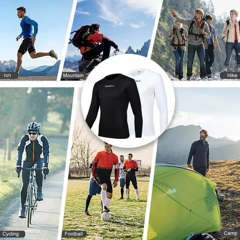 Winter Cycling Base Layer Long Sleeve Thermal Bike Underwear Fleece Bike Shirt For Keep Warm Cycling Clothes Men Women GRSRXX