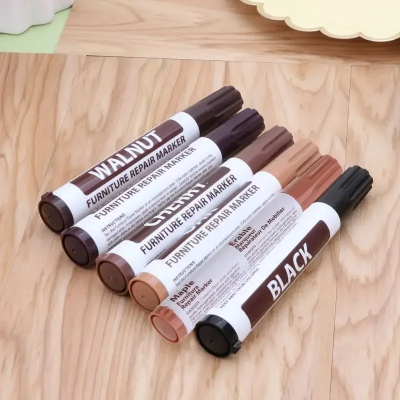 Furniture Repair Pen Markers for Touch Ups & Cover Ups Scratch Repair Marker For Wood Floors, Tables, Desks, Bedpos