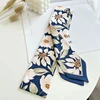 Floret Printed Hairband Silk Satin Bag Scarf For Women Skinny Long Wrist Ribbon Neck Scarves Fashion Hair Scarfs For Women 3