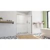 56-60 in W X 70 3/8 in. H Semi-Frameless Sliding Shower Door in Brushed Nickel and Clear Glass with 5mm Glass 2