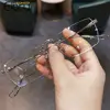 Elbru 0+1+1.5+2+2.5+3+3.5+4 Rimless Reading Glasses Women Men Anti Blue Light Luxury Presbyopia Eyeglasses Frameless Eyewear 1