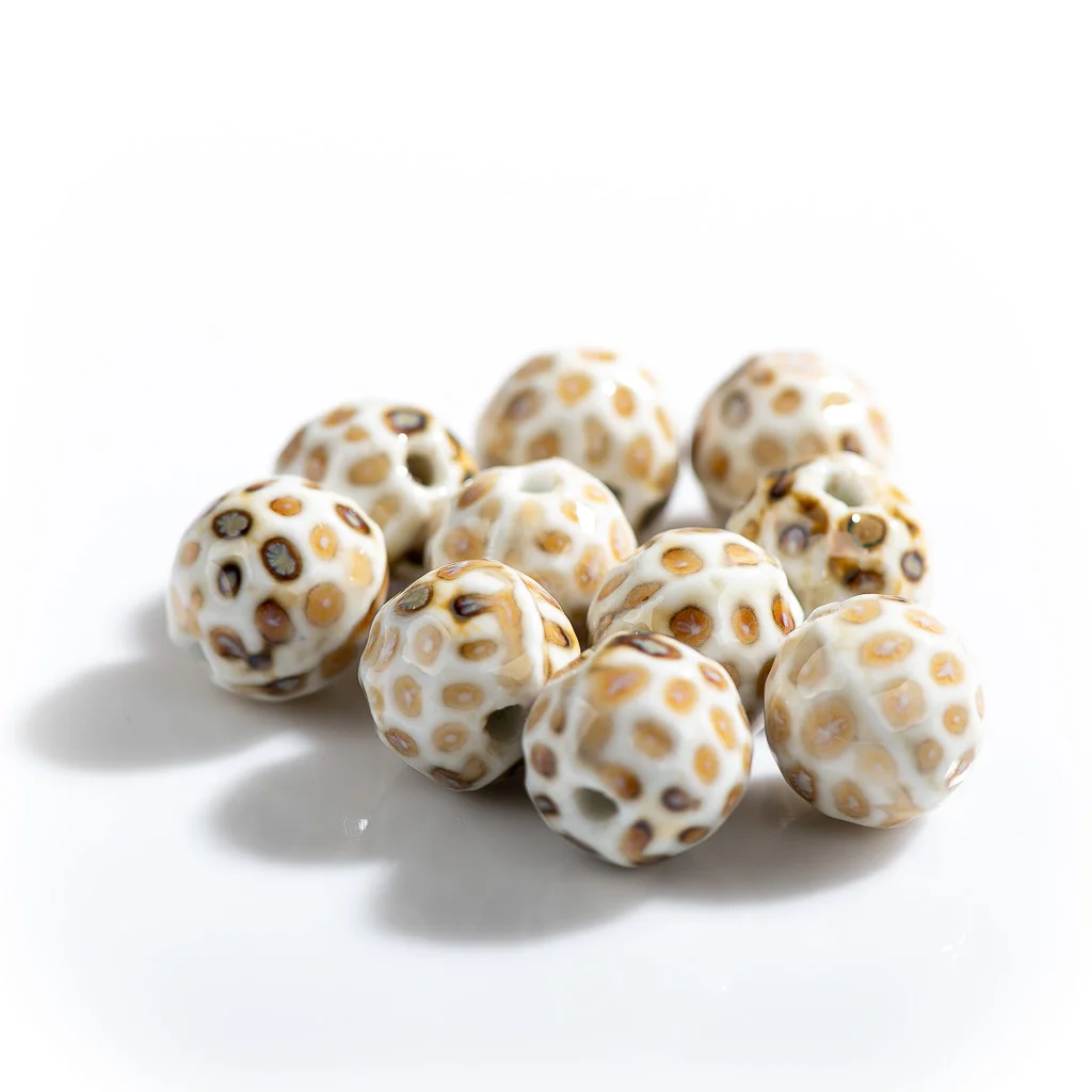 10pcs Leopard ceramic beads Porcelain jewelry accessory For jewelry making #MY262