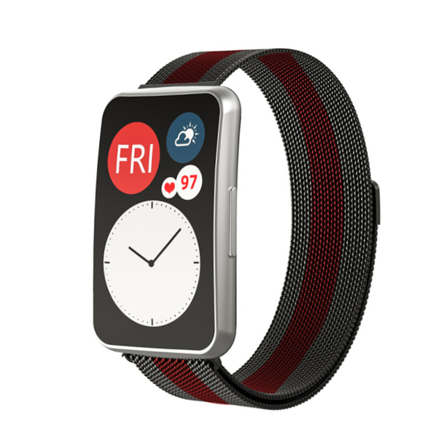 For Huawei Watch FIT band Accessories Magnetic Loop stainless steel metal bracelet For Huawei Watch fit 2021 Strap