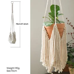 Elegant Handmade Macrame Hanging Planter for Indoor & Outdoor Decor (A - 70cm)
