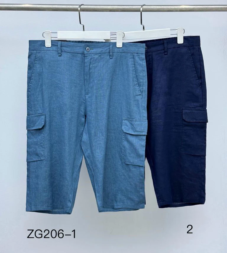 

BILLIONAIRE OECHSLI Shorts Linen Pants Thin men 2024 Summer New fashion comfort sand Beach pocket ventilate Big size 31-40