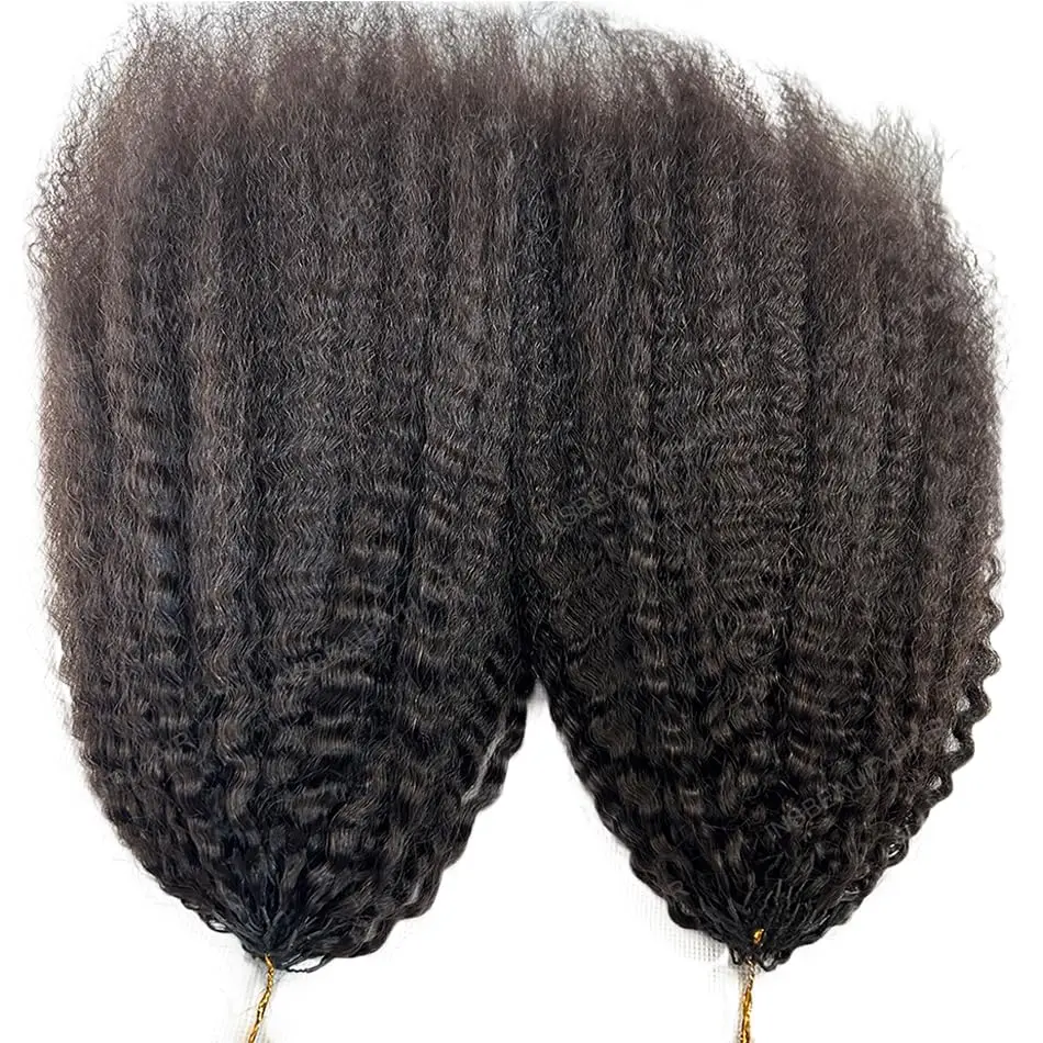 Kinky Straight Crochet Hair Pre-Looped Human Hair Boho Braids & Twists Buttery Soft Lightweight Feather Texture Hair Extensions 5