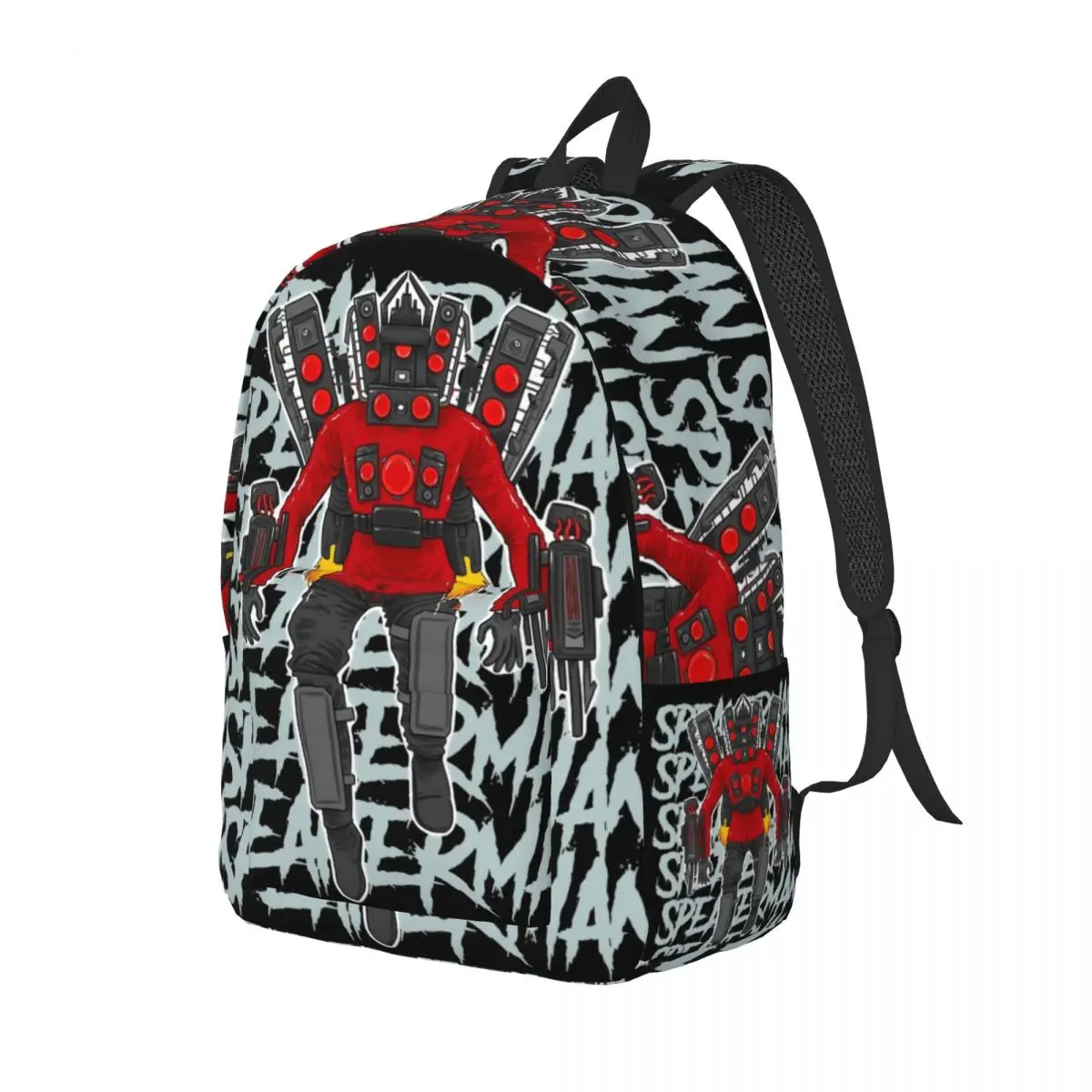 Speakerman Skibidi Toilet Funny Backpack Elementary High College School Student Bookbag Teens Canvas Daypack Gift